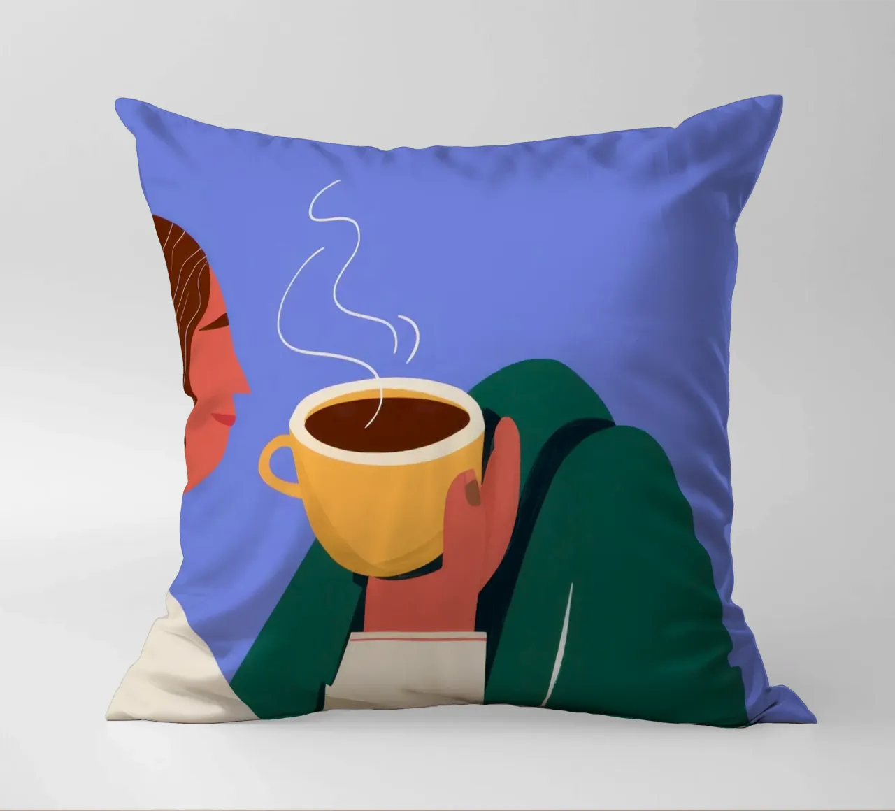 Calore contemplativo del caffè cuscino da Reds Jays