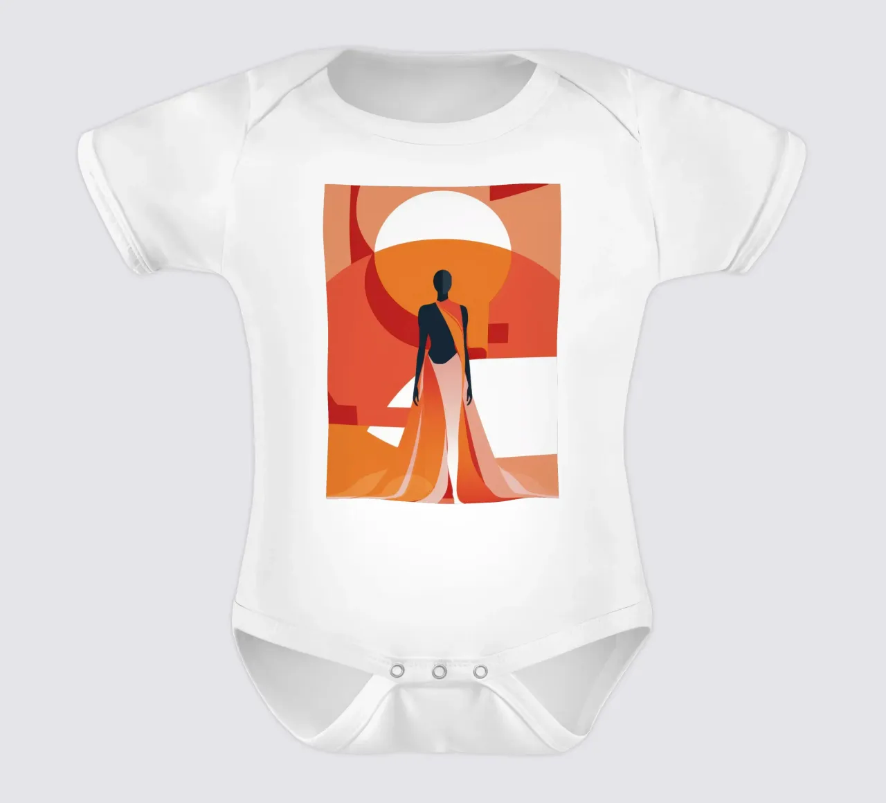 Silhouette solare Serenity body neonato maniche corte da Monuments Fire