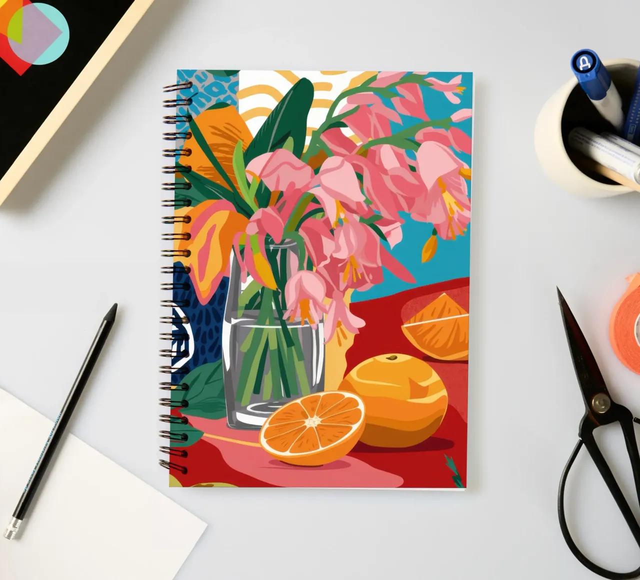 Tulip Citrus Harmony spiral notebook by Reds Jays
