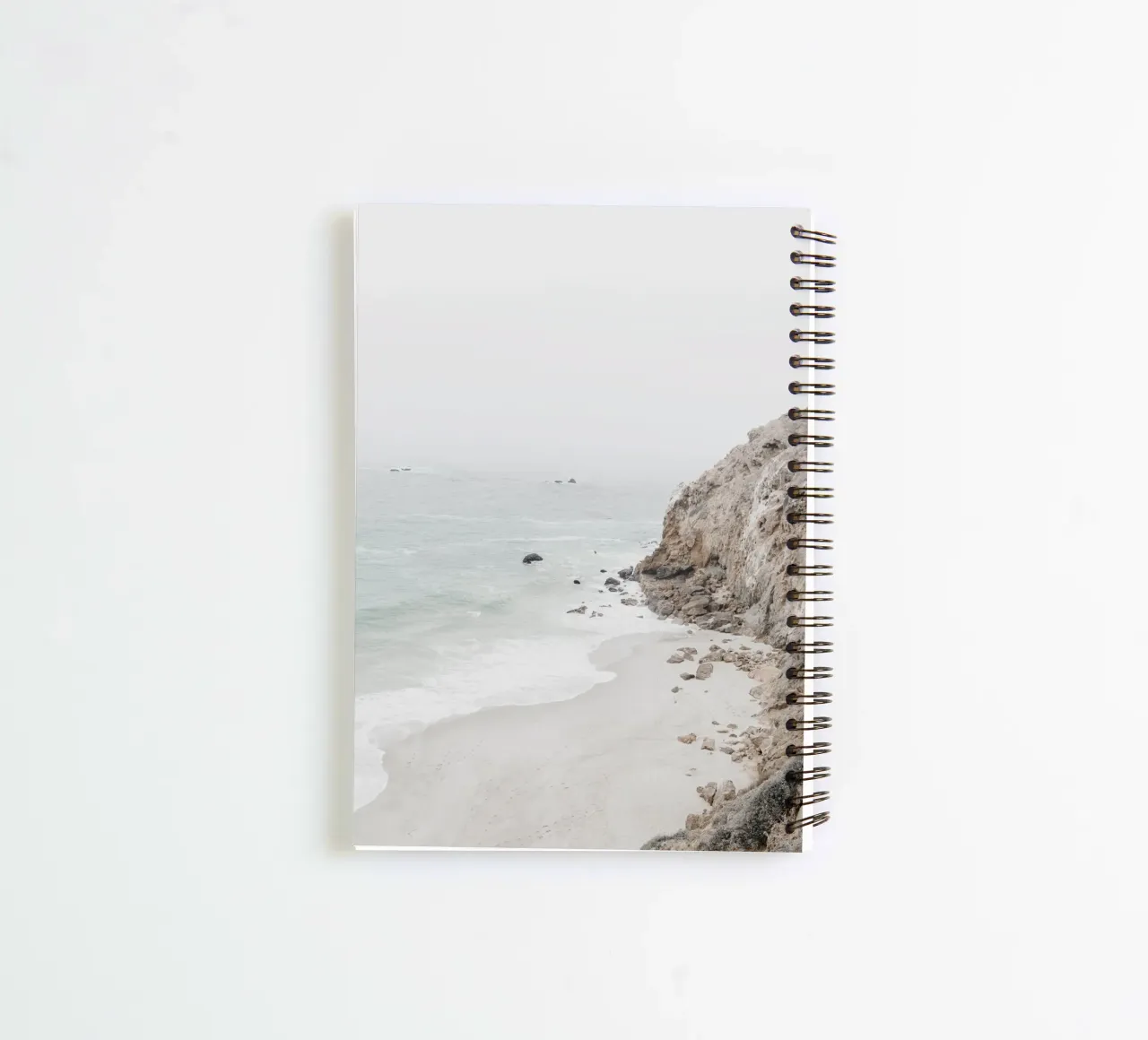Coastal Cliffs and Beach spiral notebook by Indigo Tides Art