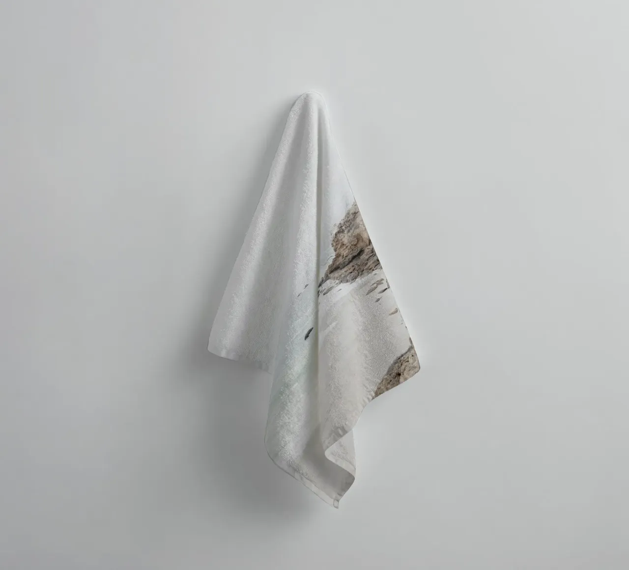 Coastal Cliffs and Beach towel by Indigo Tides Art