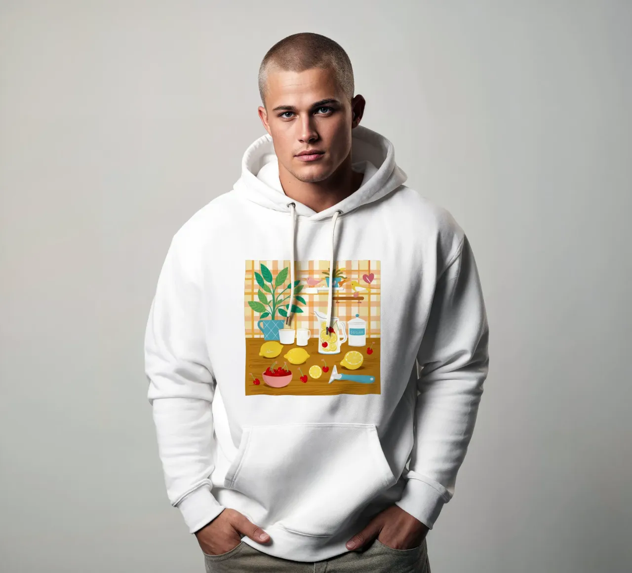 Cucina al limone illuminata dal sole felpa con cappuccio da Monuments Fire