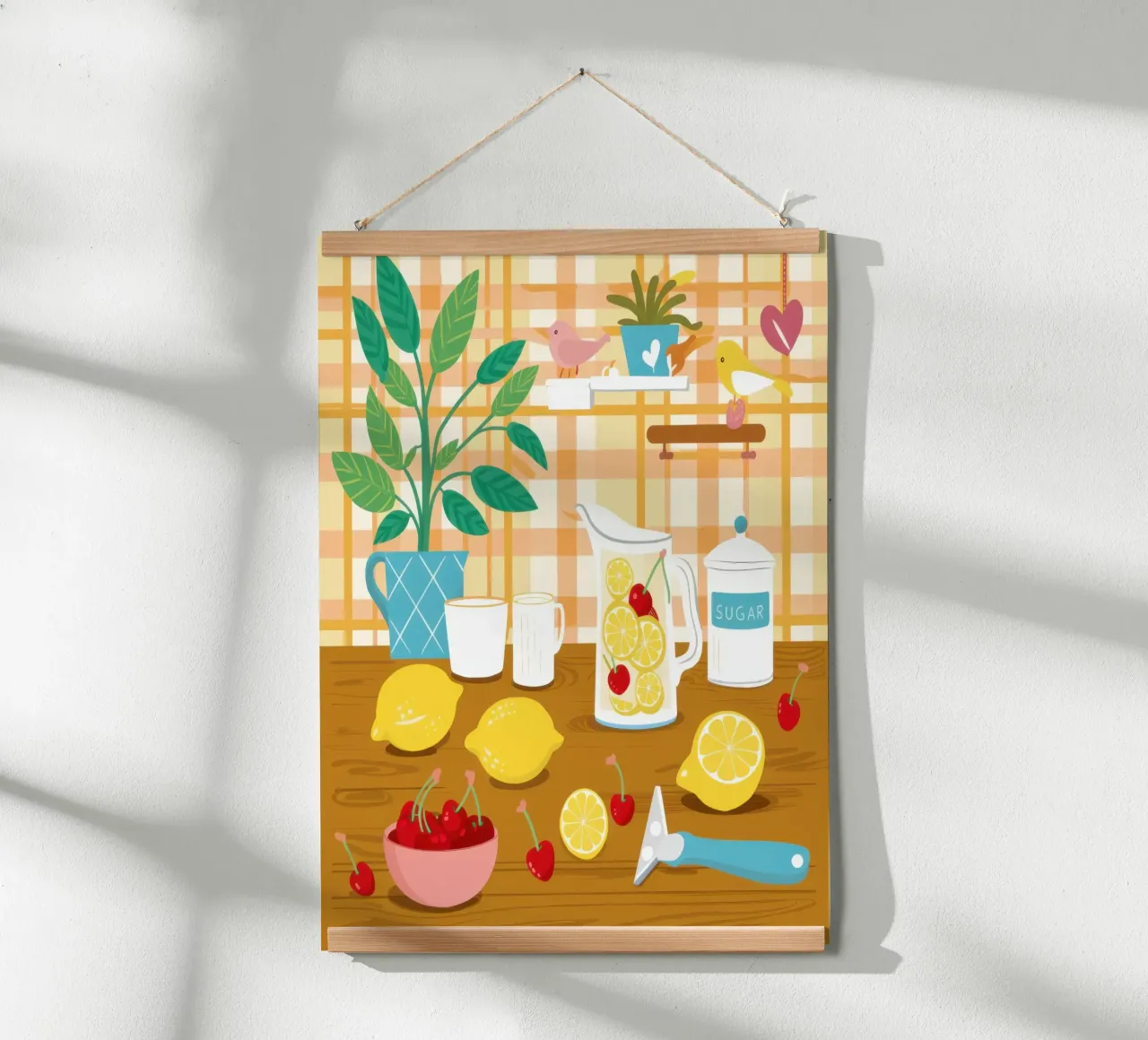 Cucina al limone illuminata dal sole poster da Monuments Fire