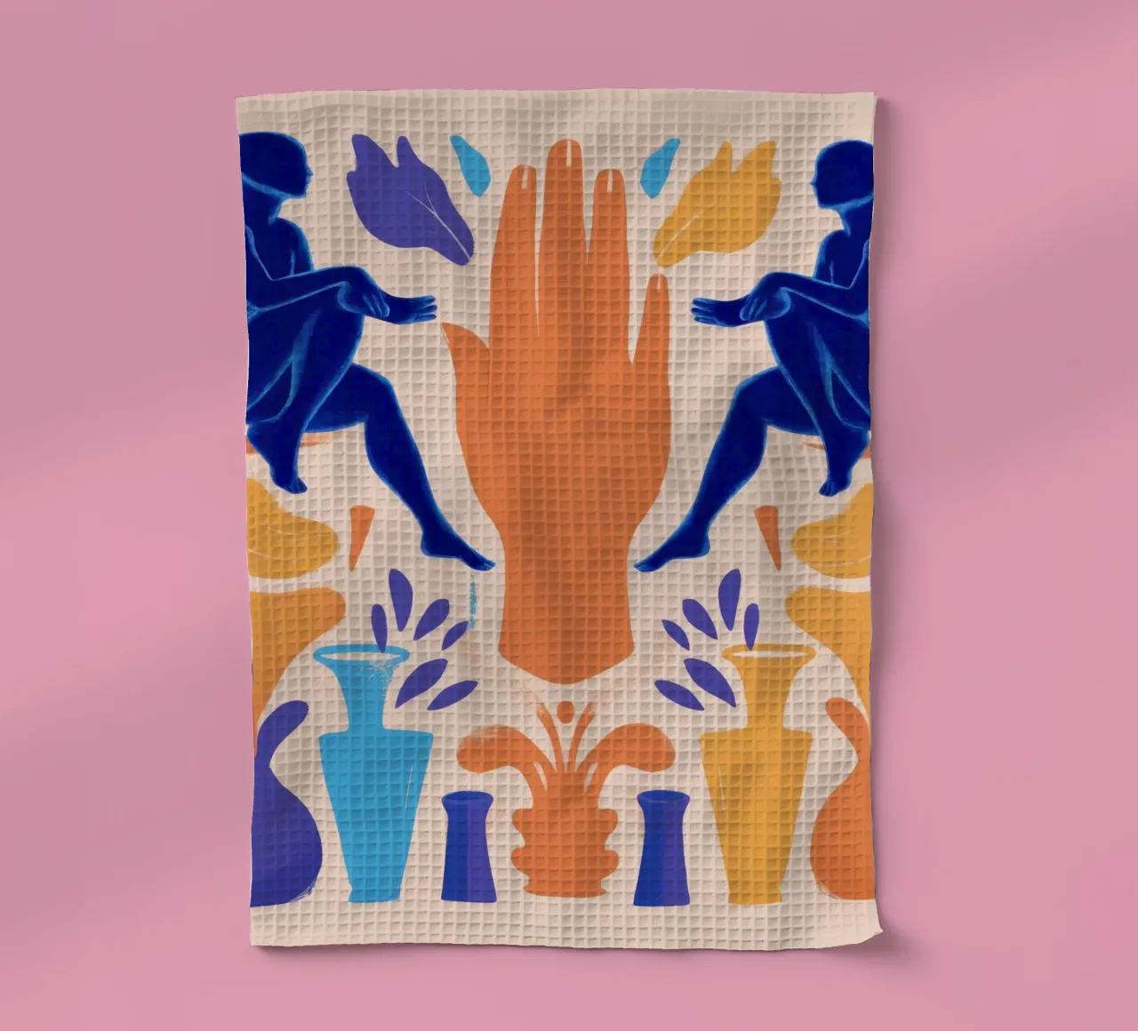 Cerulean Hand Harmony Geschirrtuch von Reds Jays