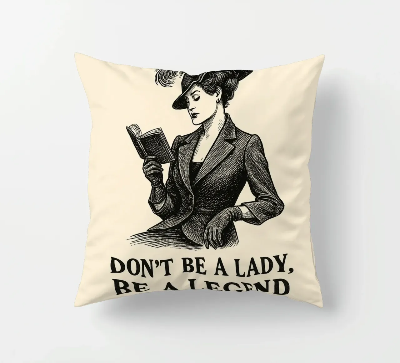 Don’t be a Lady, be a Legend cuscino da Taika Tori Art