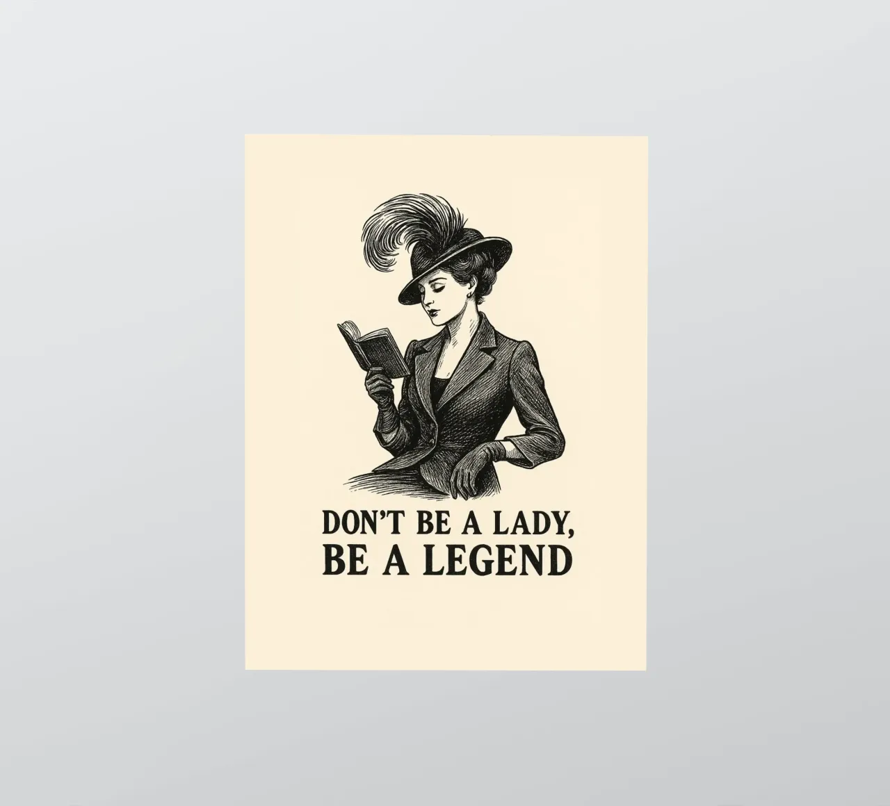 Don’t be a Lady, be a Legend pegatina de Taika Tori Art