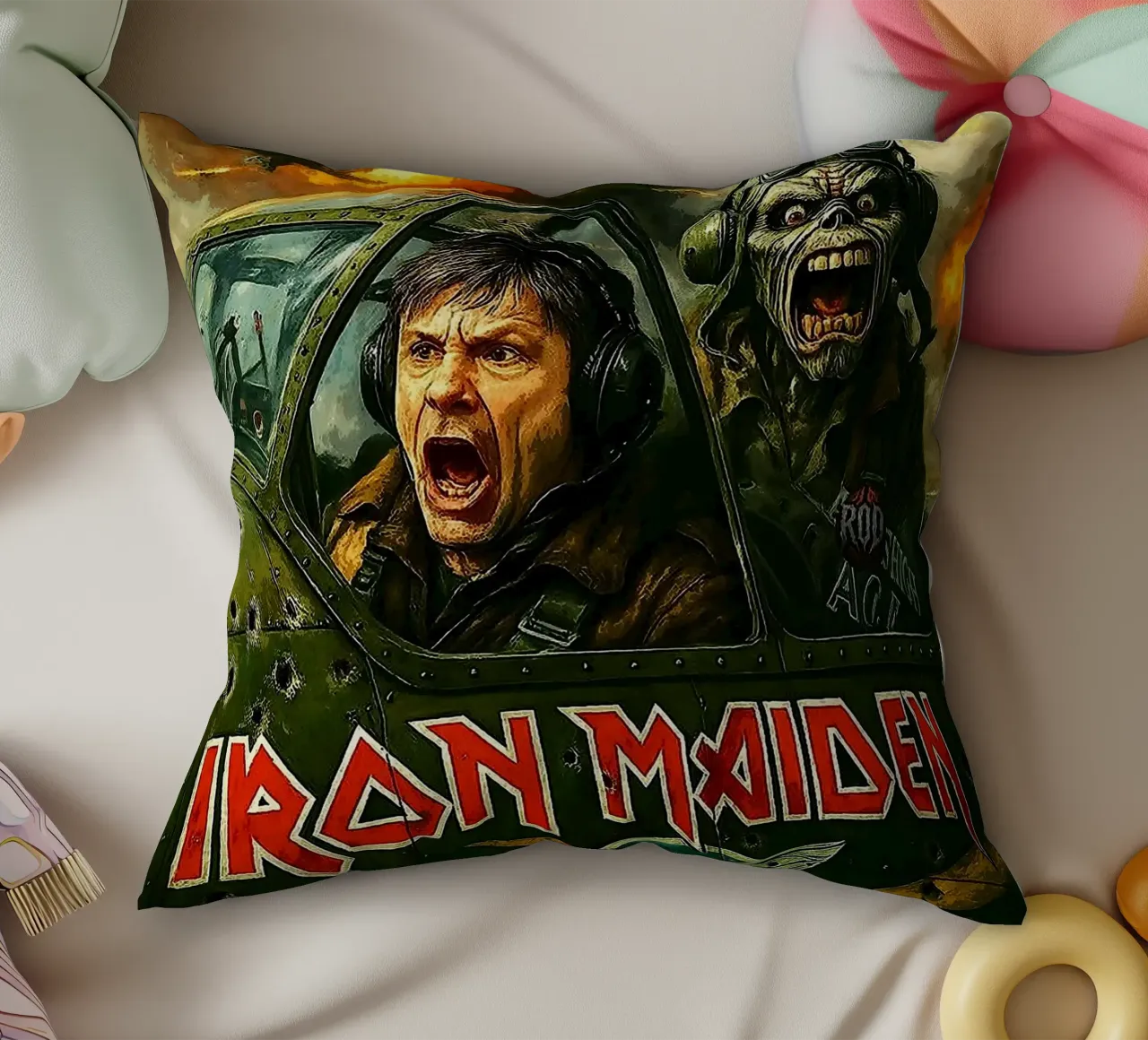 band degli iron maiden cuscino da vanhesling