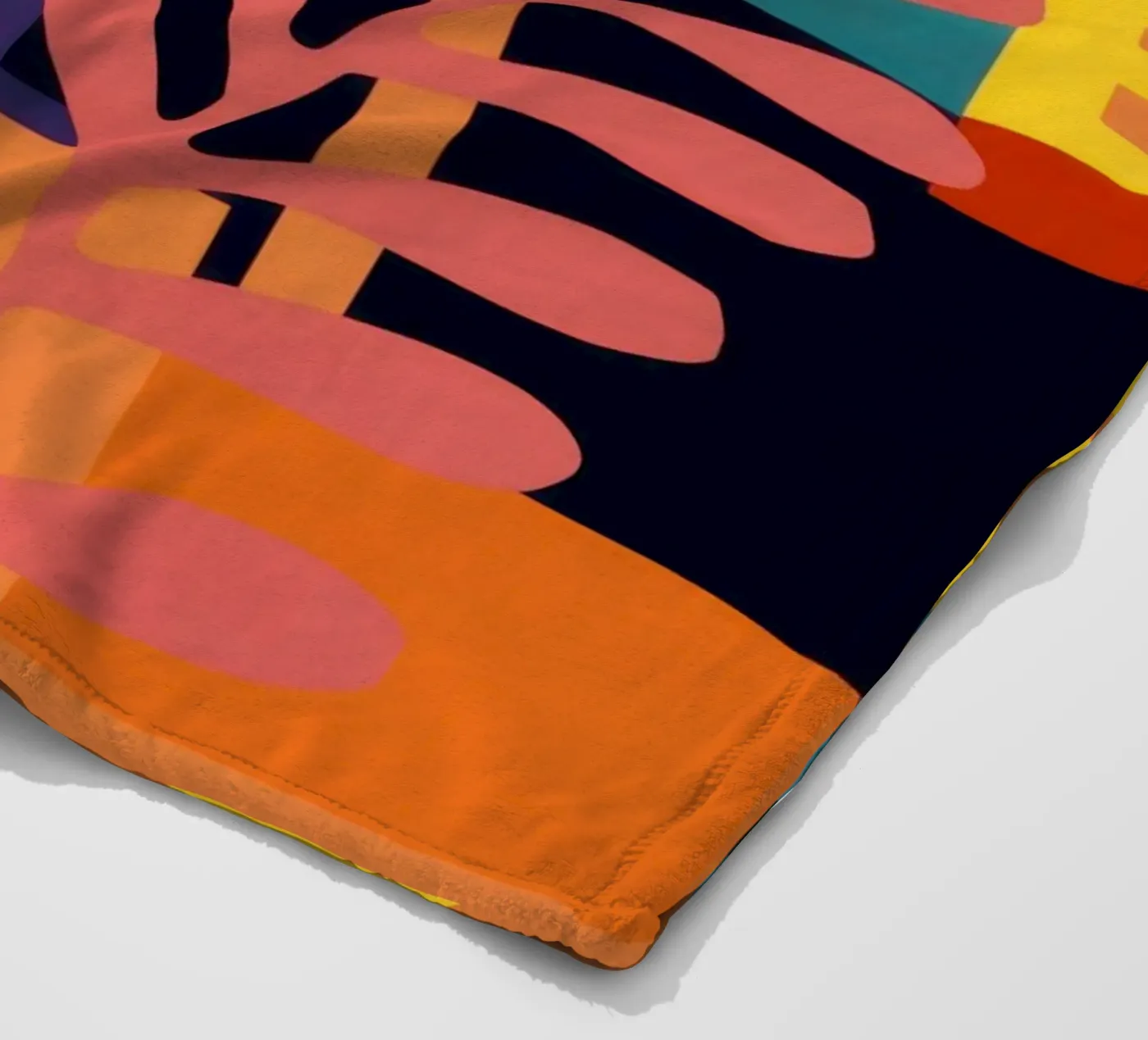 Primary Leaf Structure fleece blanket by Reds Jays