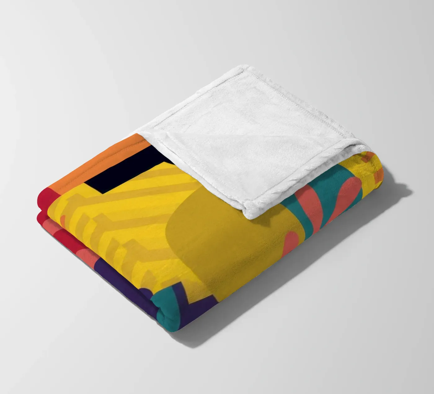 Primary Leaf Structure fleece blanket by Reds Jays