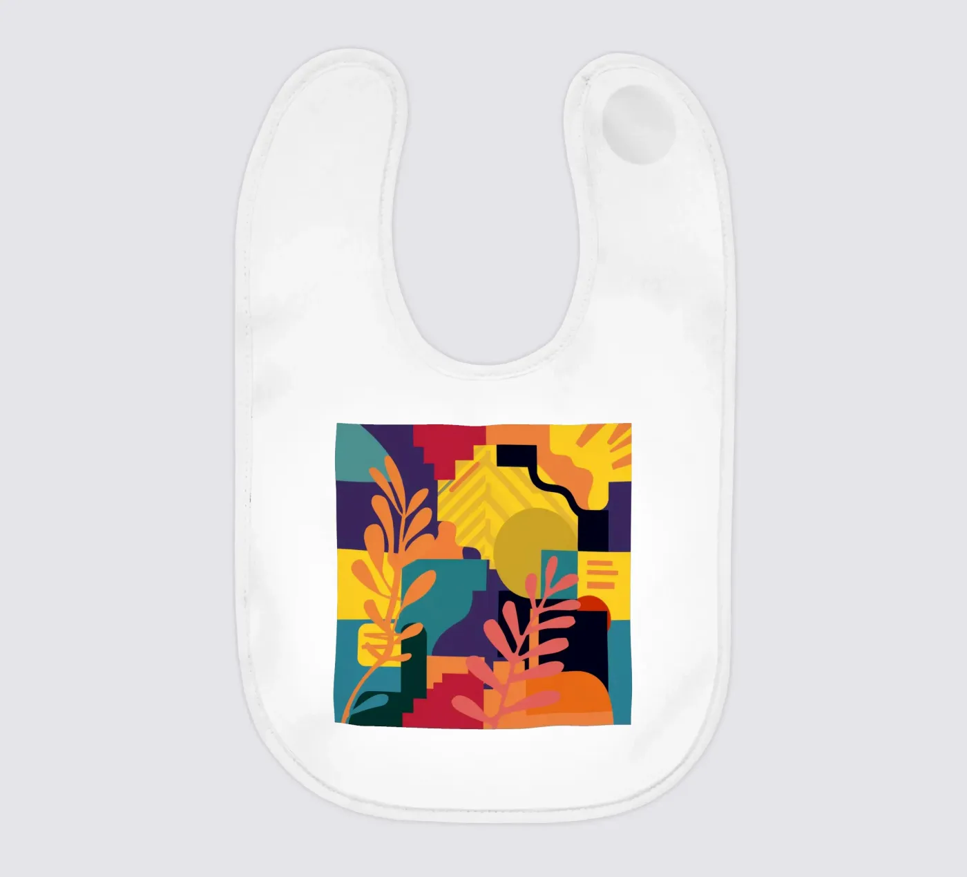 Primary Leaf Structure baby bib by Reds Jays