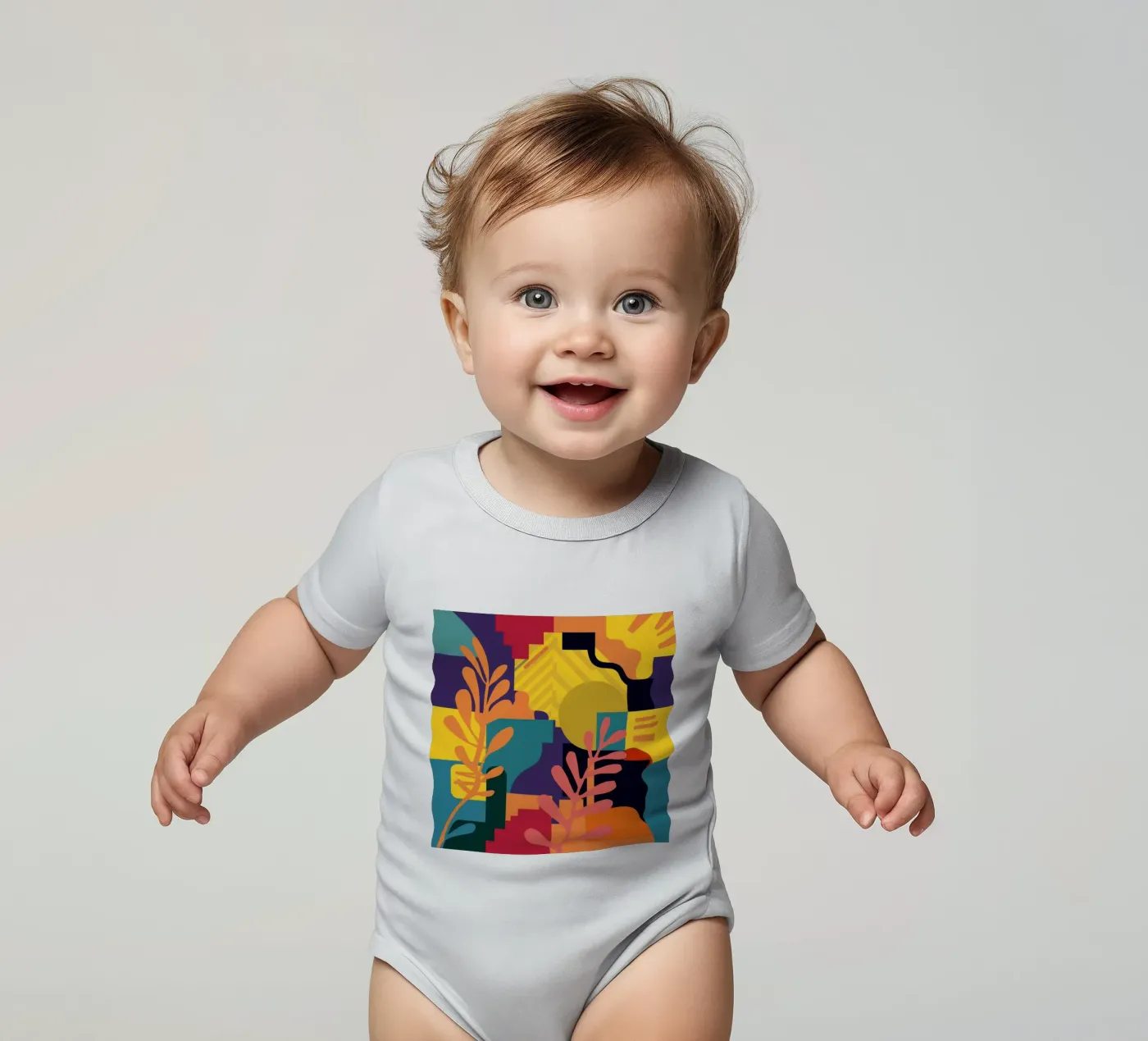 Primary Leaf Structure Kurzarm Babybody von Reds Jays