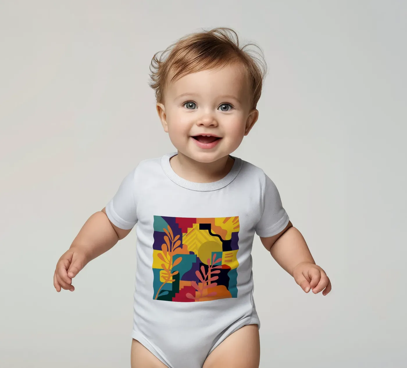 Primary Leaf Structure Kurzarm Babybody von Reds Jays