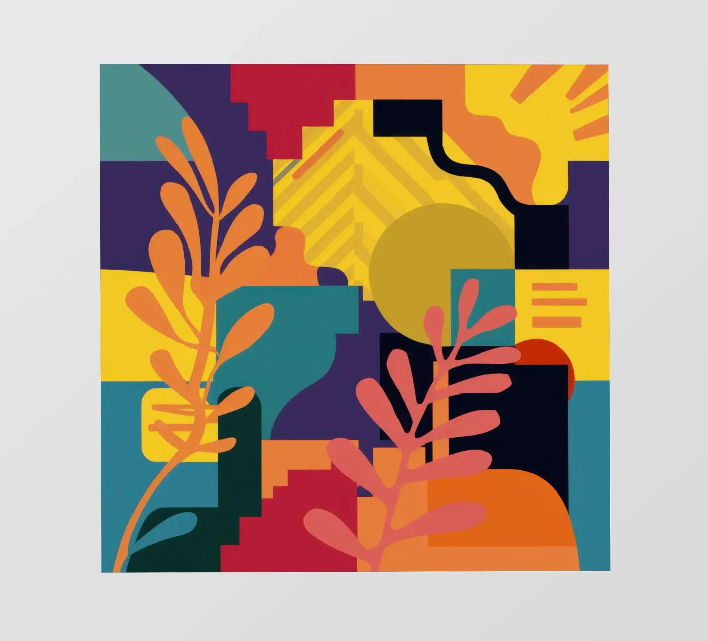 Struttura primaria della foglia carta da parati fotografica da Reds Jays