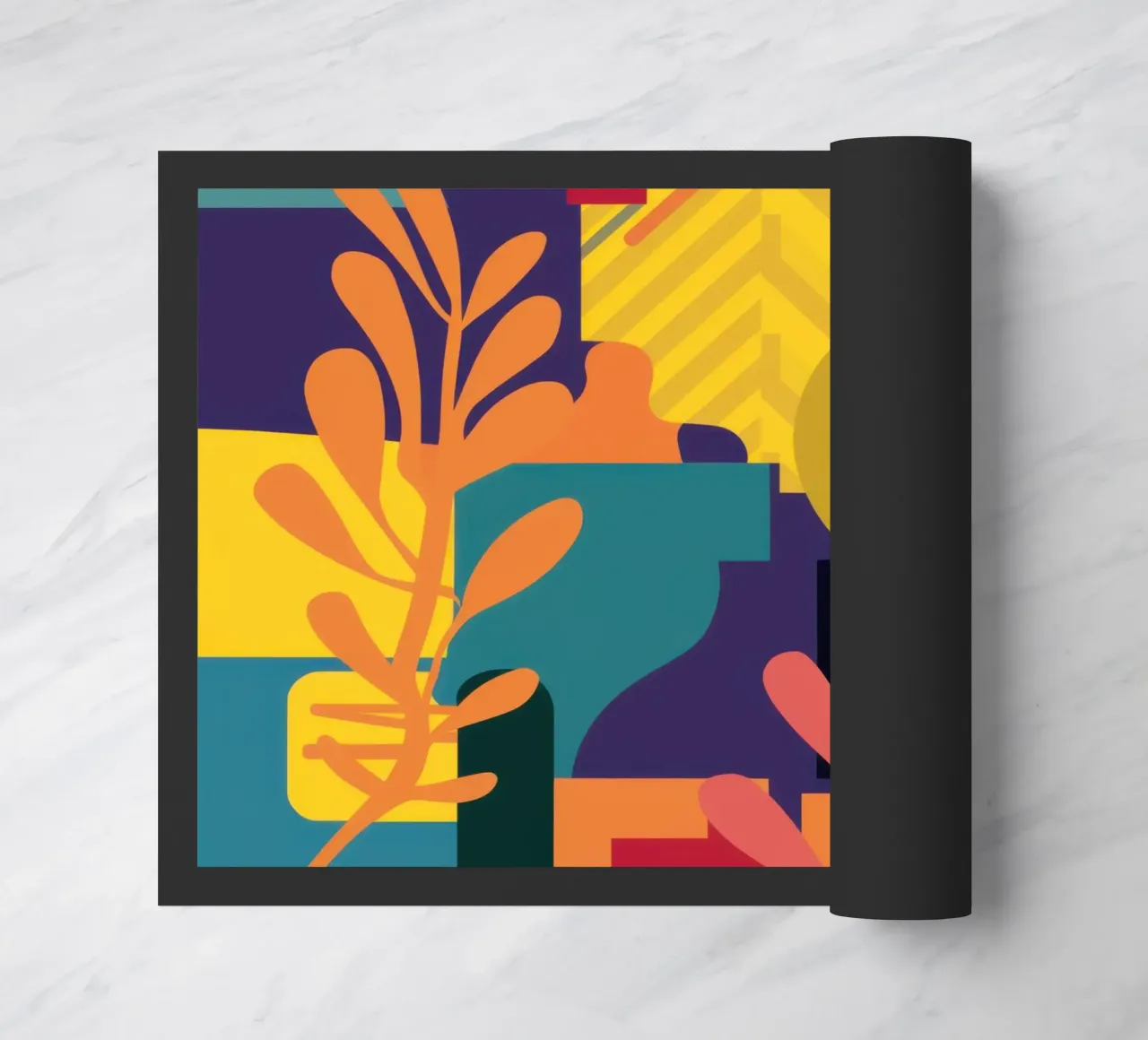 Primary Leaf Structure doormat by Reds Jays