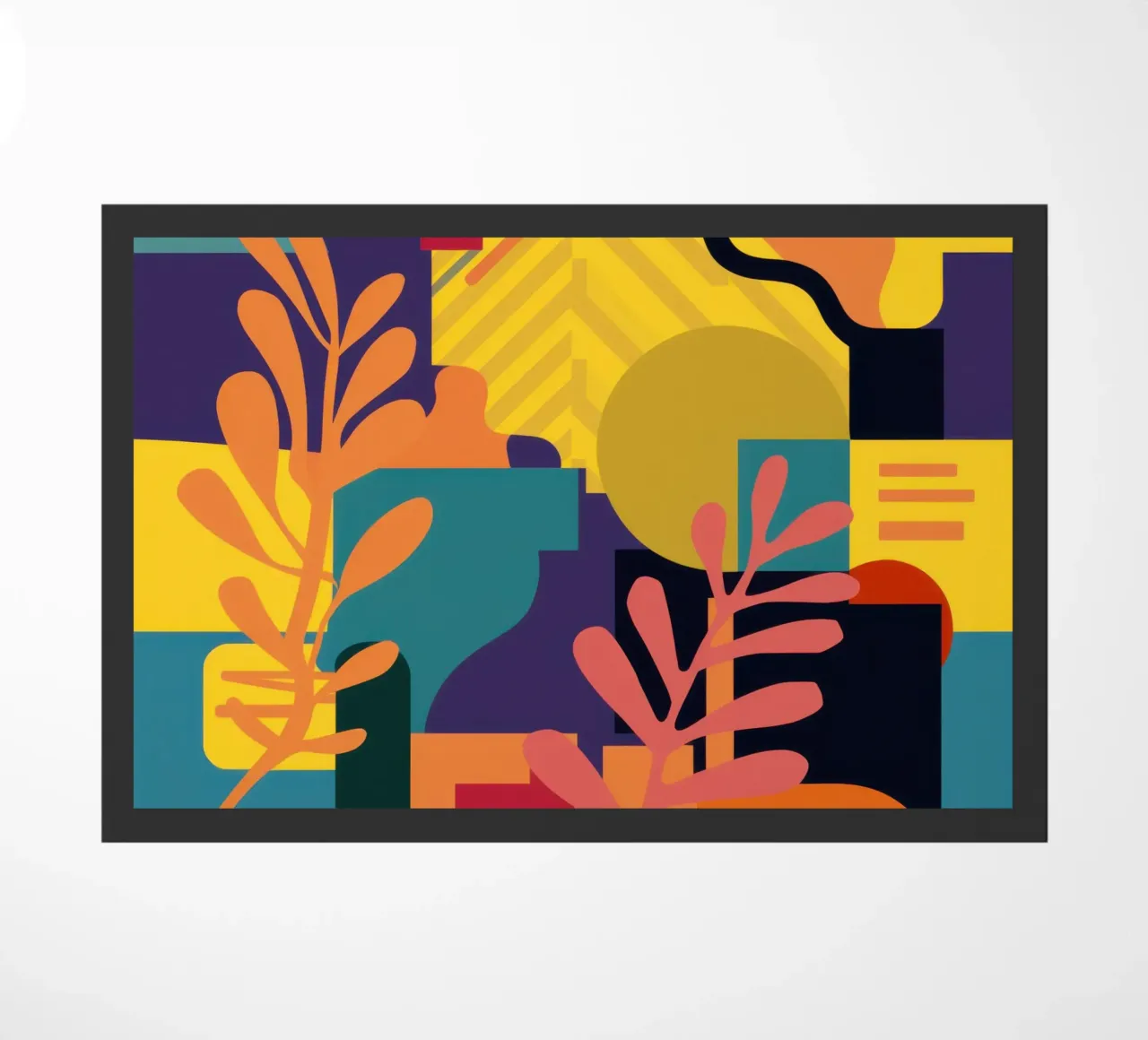 Primary Leaf Structure doormat by Reds Jays