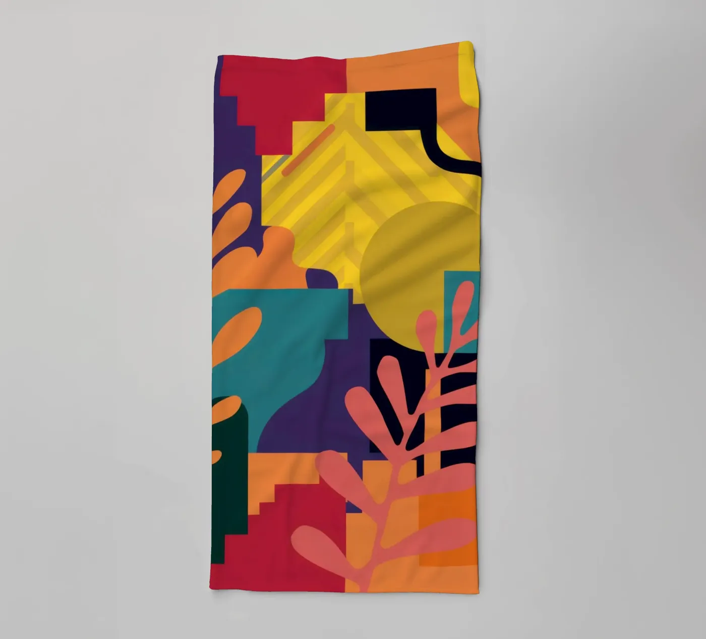 Primary Leaf Structure towel by Reds Jays