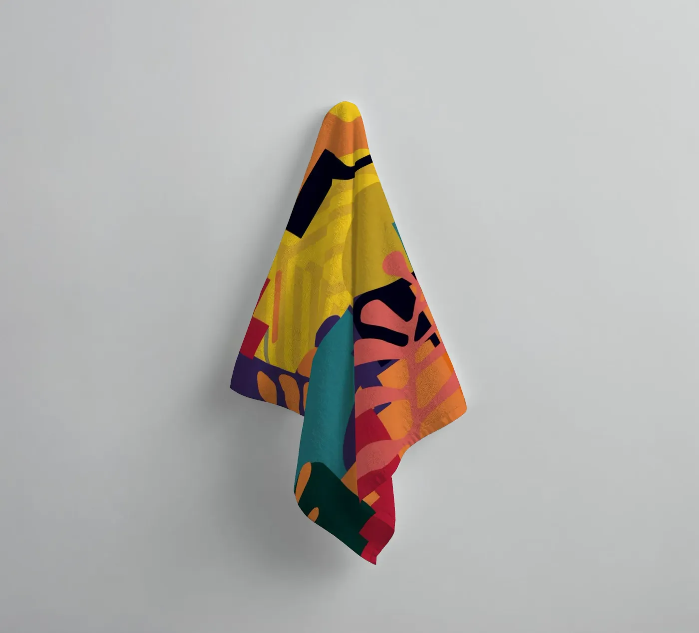 Primary Leaf Structure towel by Reds Jays