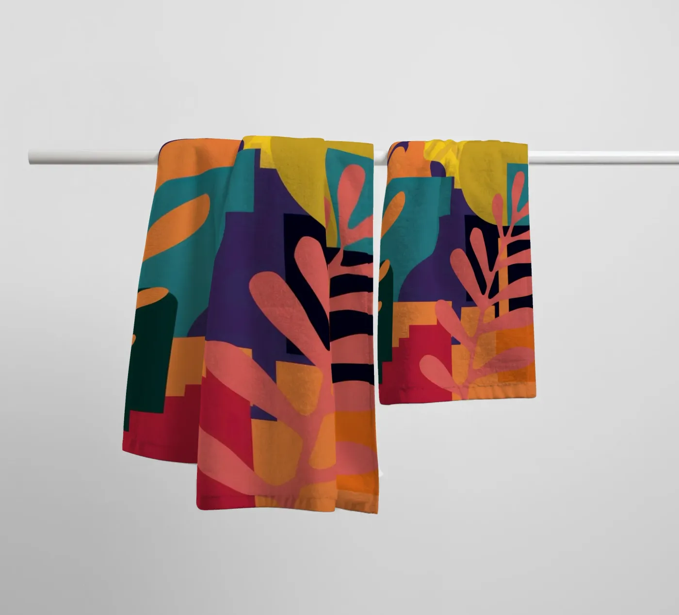 Primary Leaf Structure towel by Reds Jays