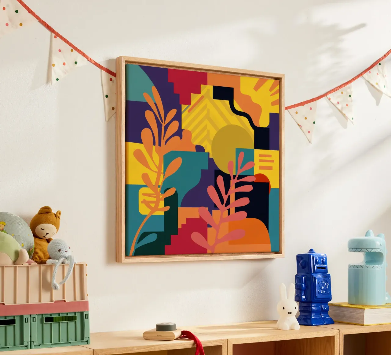 Primary Leaf Structure canvas by Reds Jays