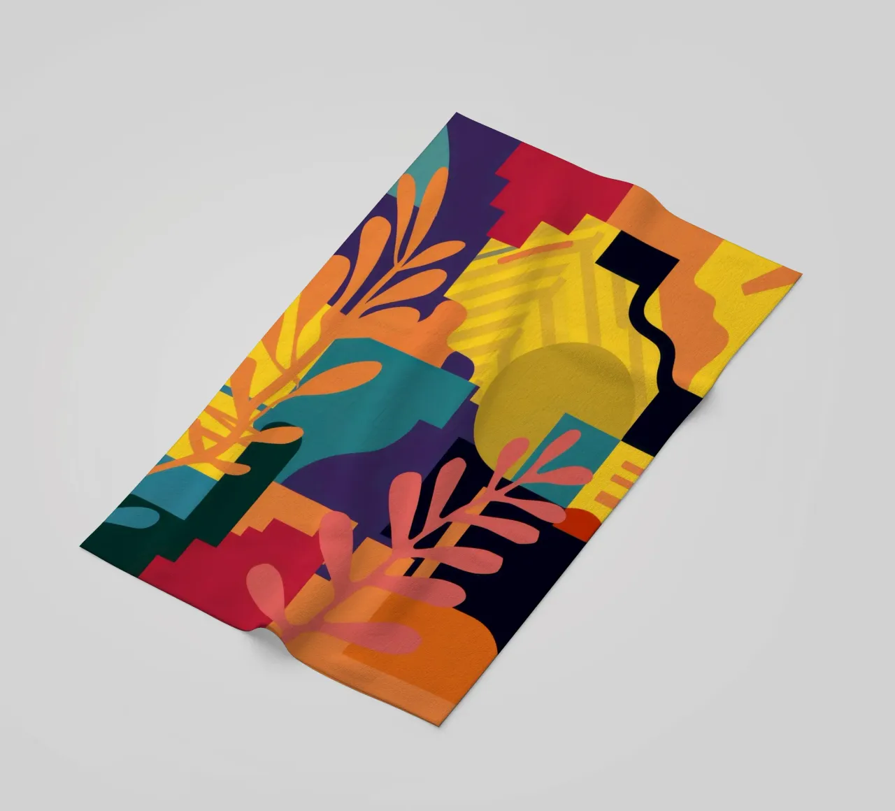 Primaire bladstructuur strandhanddoek van Reds Jays