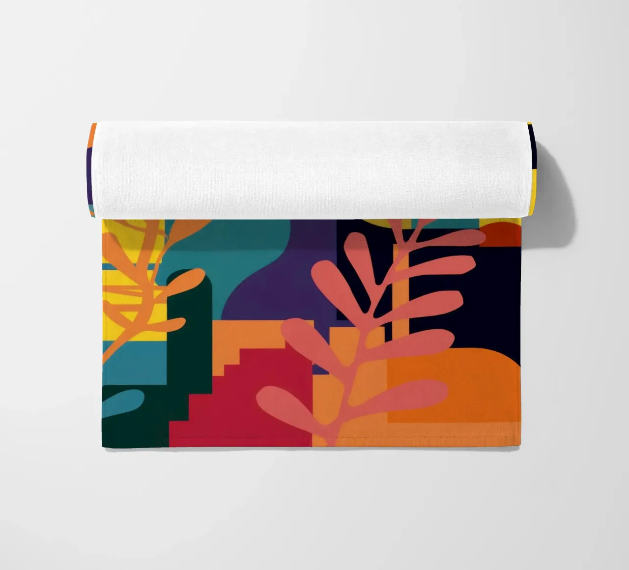 Primaire bladstructuur strandhanddoek van Reds Jays