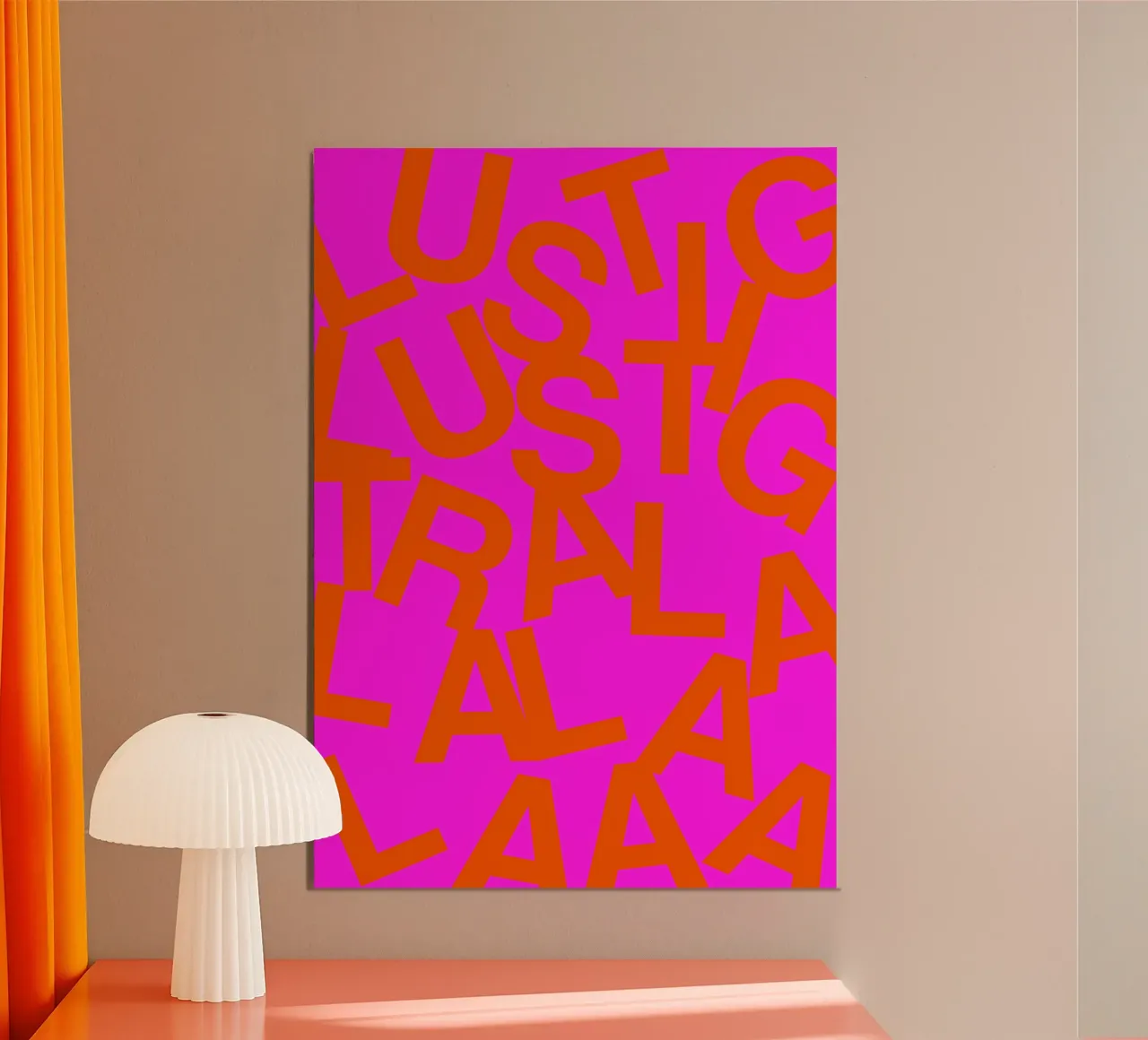 Lustig Tralalaaa poster con telaio in plastica da ChristmasMooodz