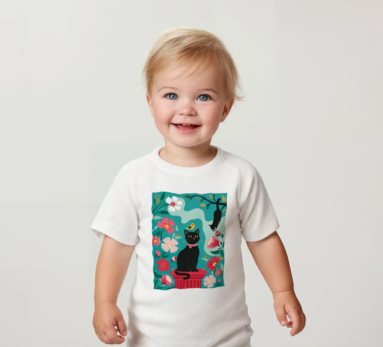 Florale Feline Göttlichkeit Baby T-Shirt von Monuments Fire