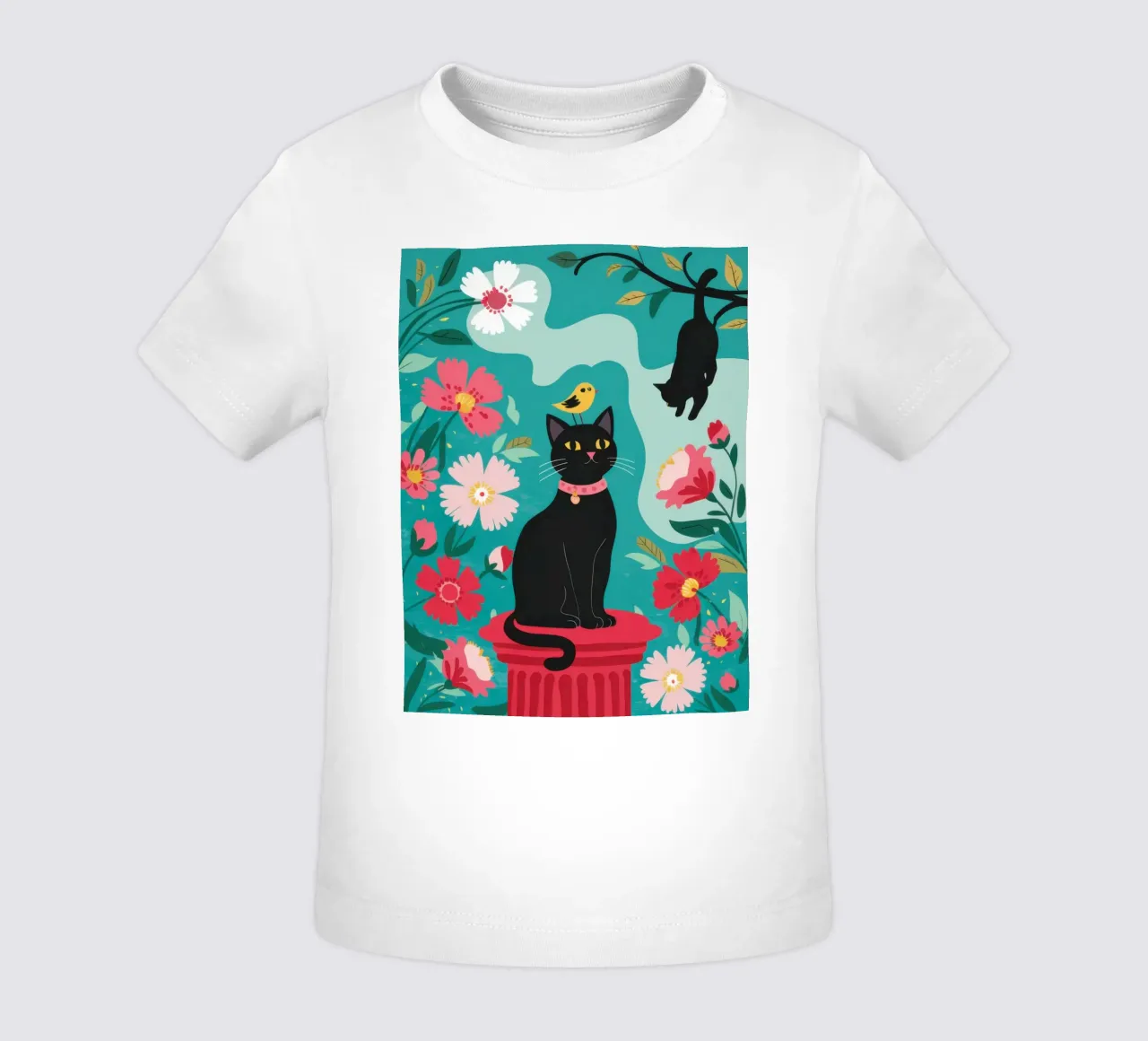 Florale Feline Göttlichkeit Baby T-Shirt von Monuments Fire