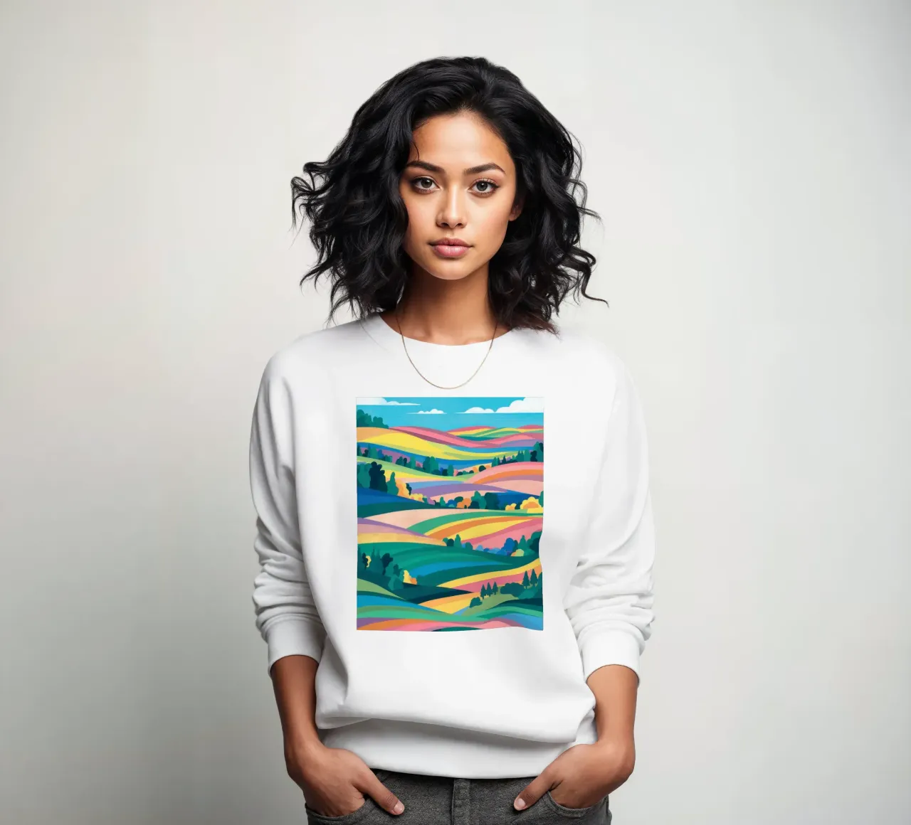 Prismatic Patchwork Fields sweatshirt by Reds Jays