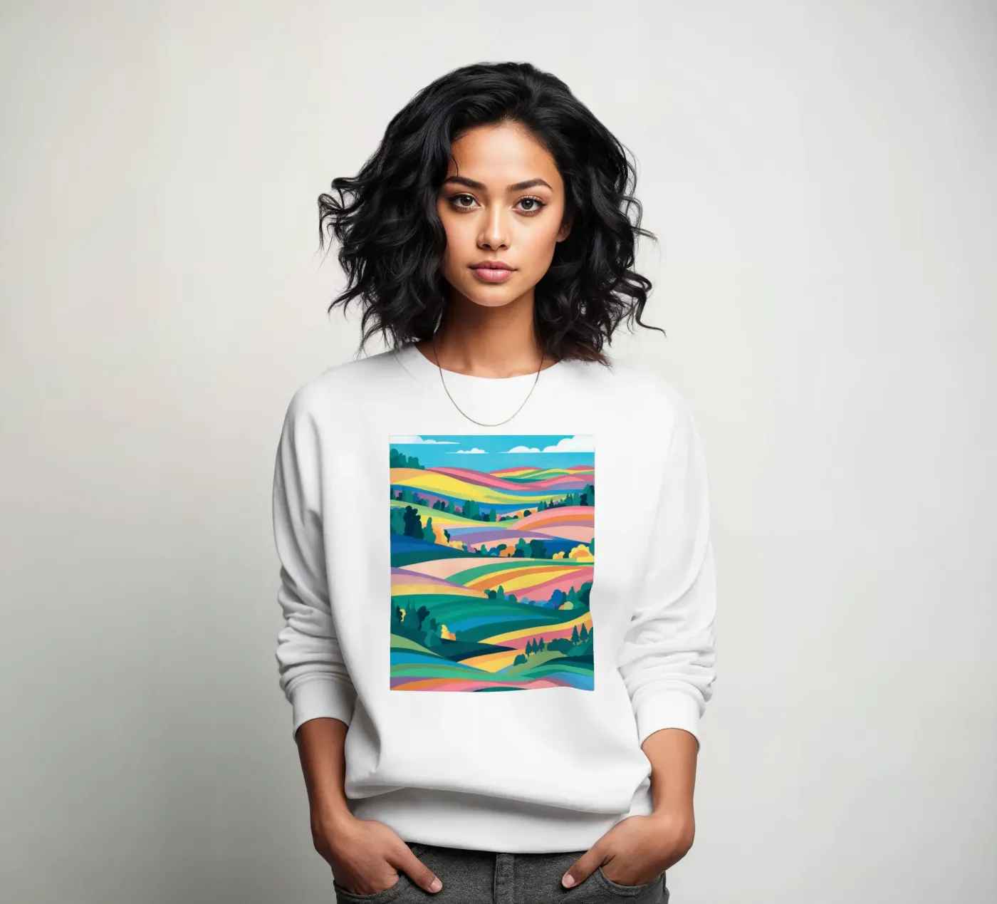 Prismatic Patchwork Fields sweatshirt by Reds Jays