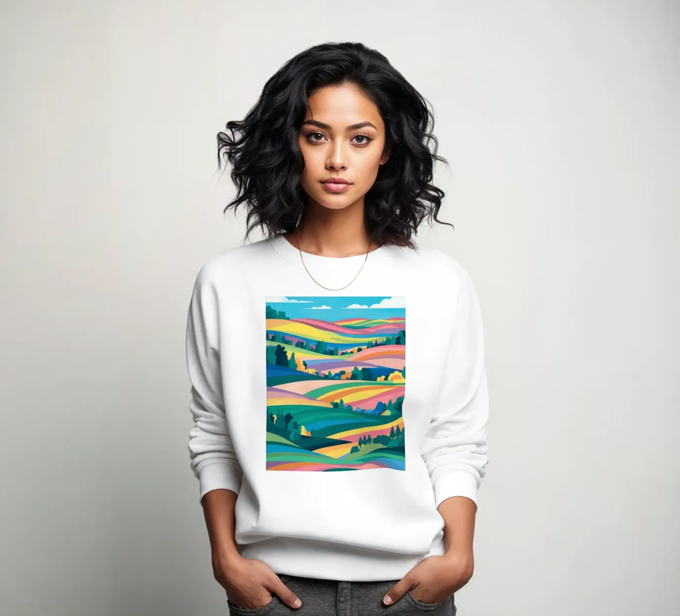 Prismatic Patchwork Fields sweatshirt by Reds Jays