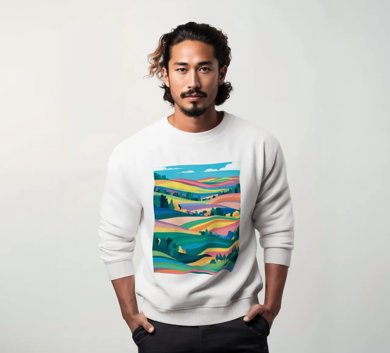 Prismatic Patchwork Fields sweatshirt by Reds Jays