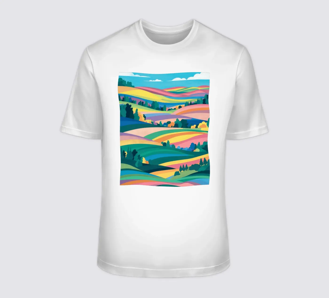 Prismatische patchworkvelden t-shirt van Reds Jays