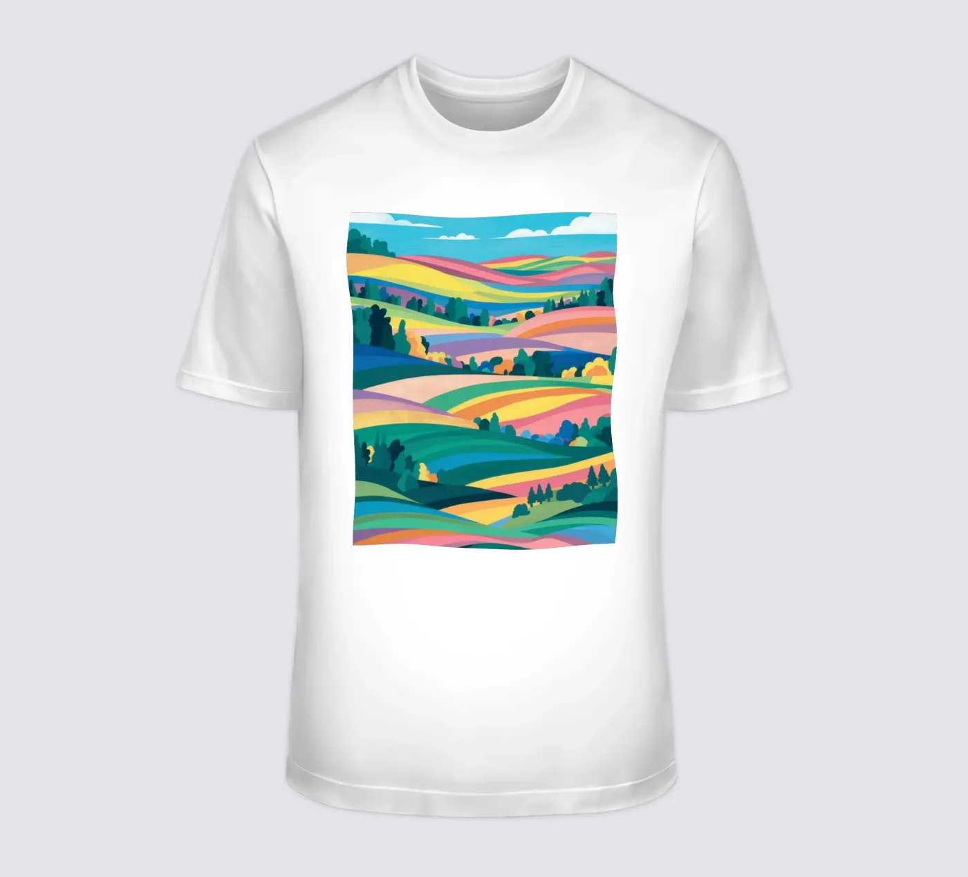 Prismatische patchworkvelden t-shirt van Reds Jays