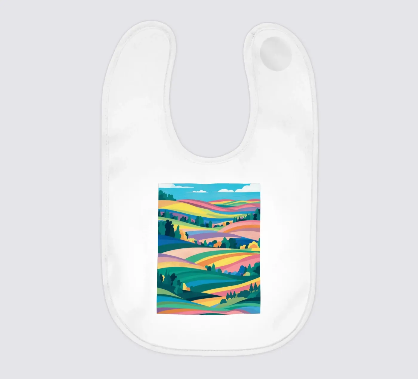 Prismatic Patchwork Fields baby slabbetje van Reds Jays
