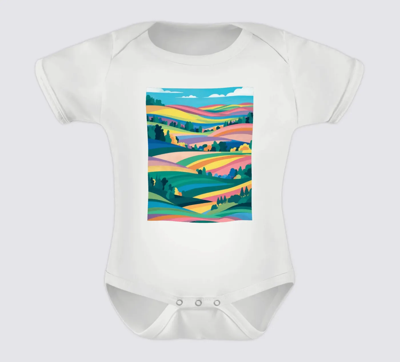 Campi patchwork prismatici body neonato maniche corte da Reds Jays