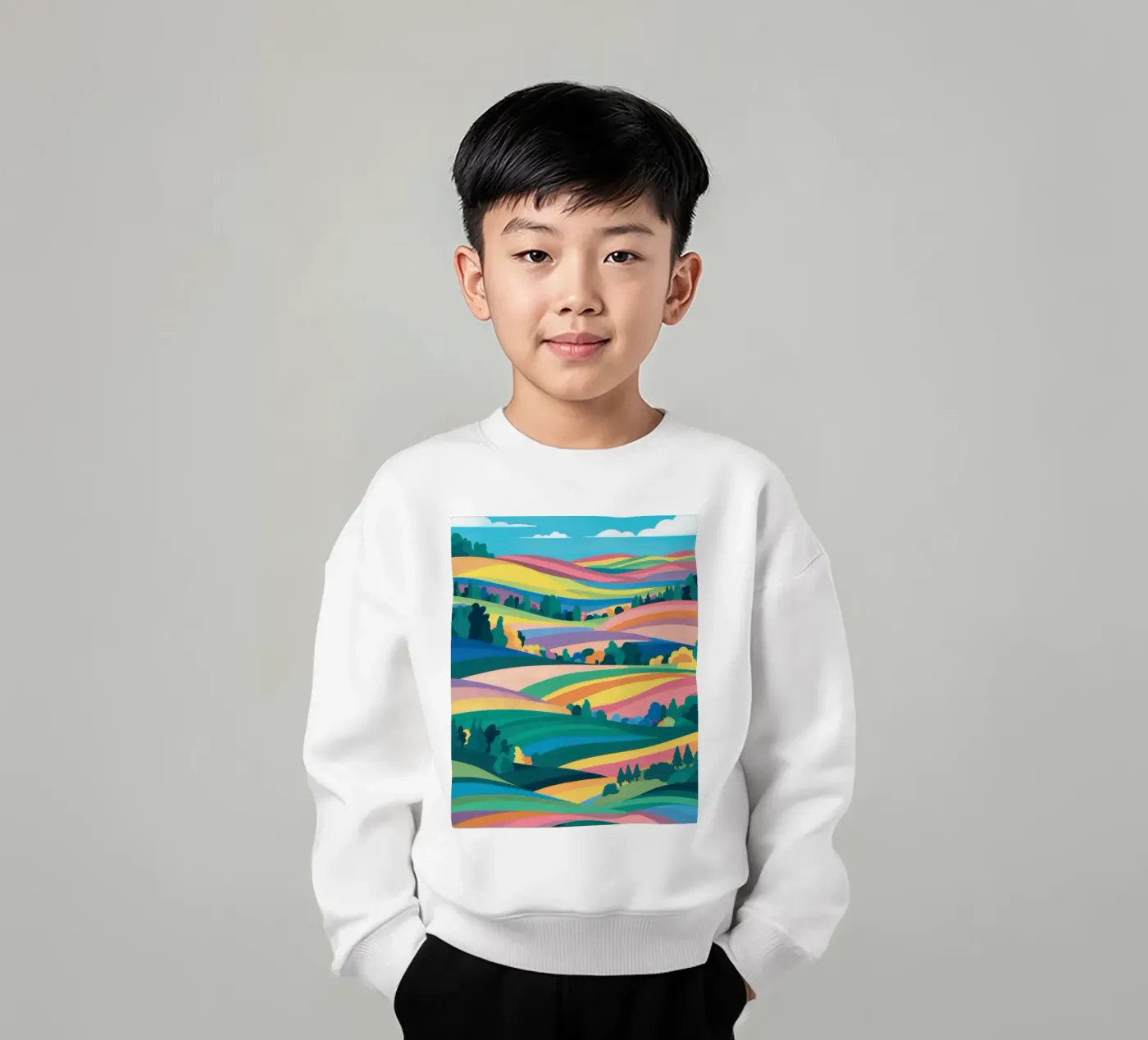 Prismatic Patchwork Fields kinder sweatshirt van Reds Jays