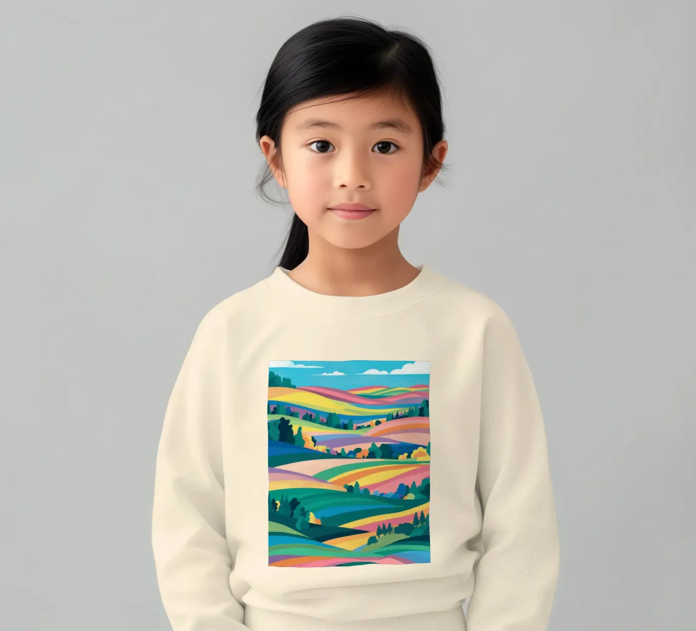 Prismatic Patchwork Fields kinder sweatshirt van Reds Jays