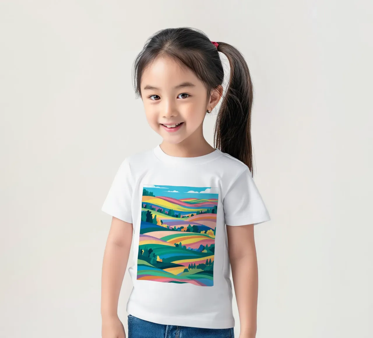 Prismatic Patchwork Fields kids t-shirt by Reds Jays