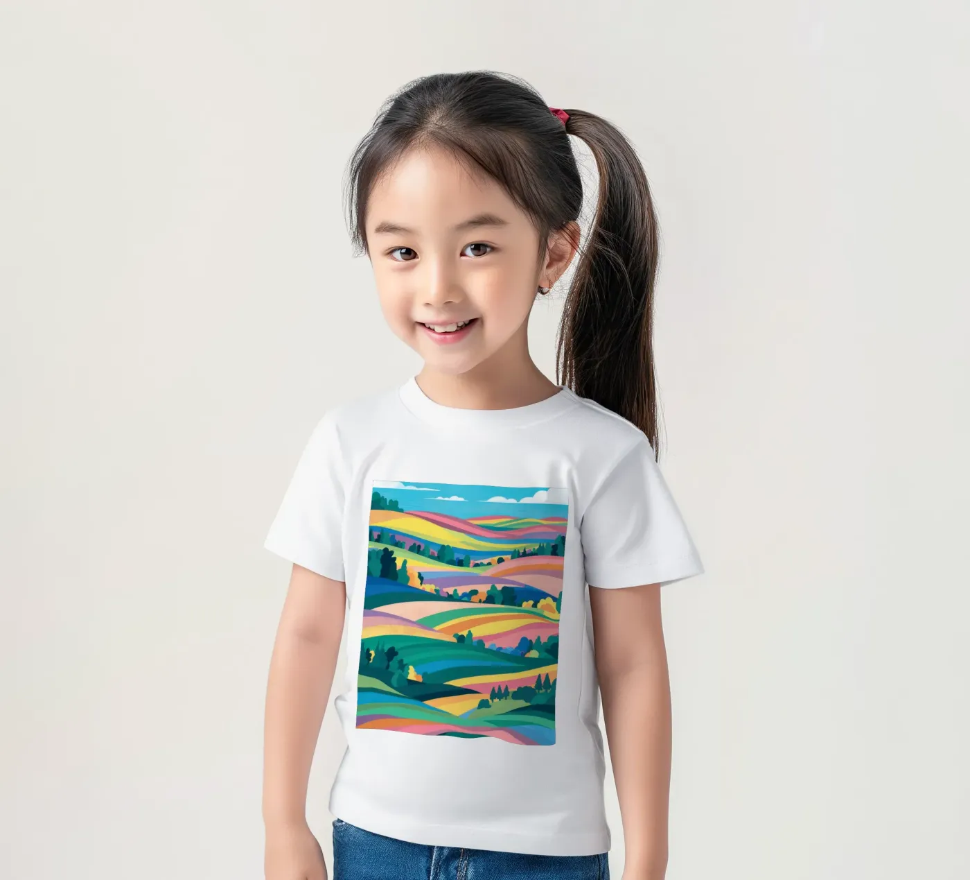 Prismatic Patchwork Fields Kinder T-Shirt von Reds Jays