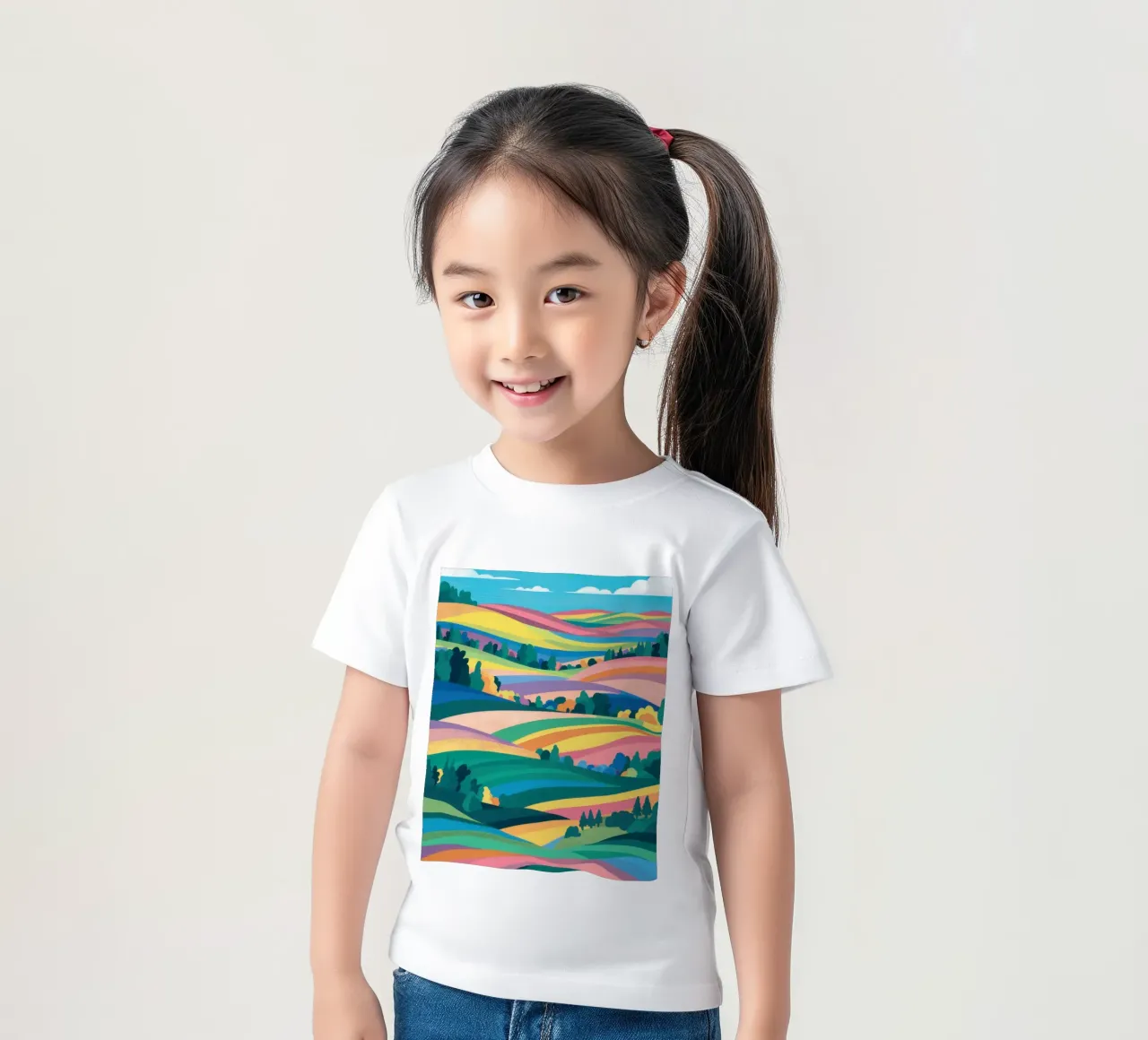 Prismatic Patchwork Fields kids t-shirt by Reds Jays
