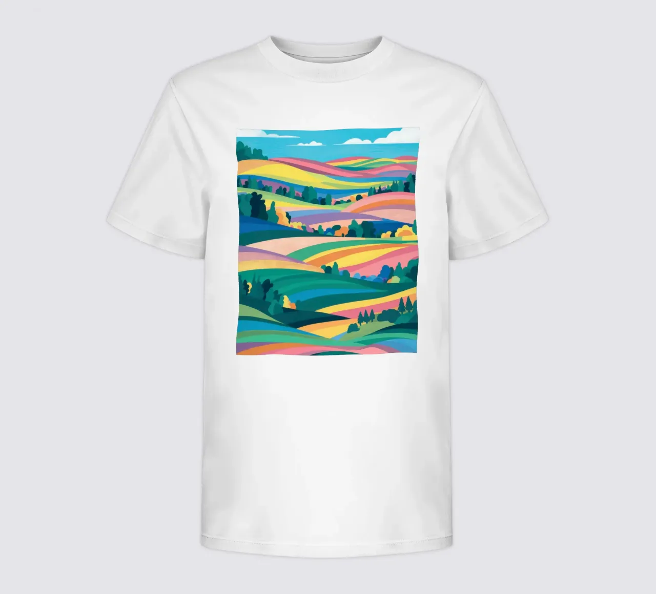 Prismatic Patchwork Fields kids t-shirt by Reds Jays