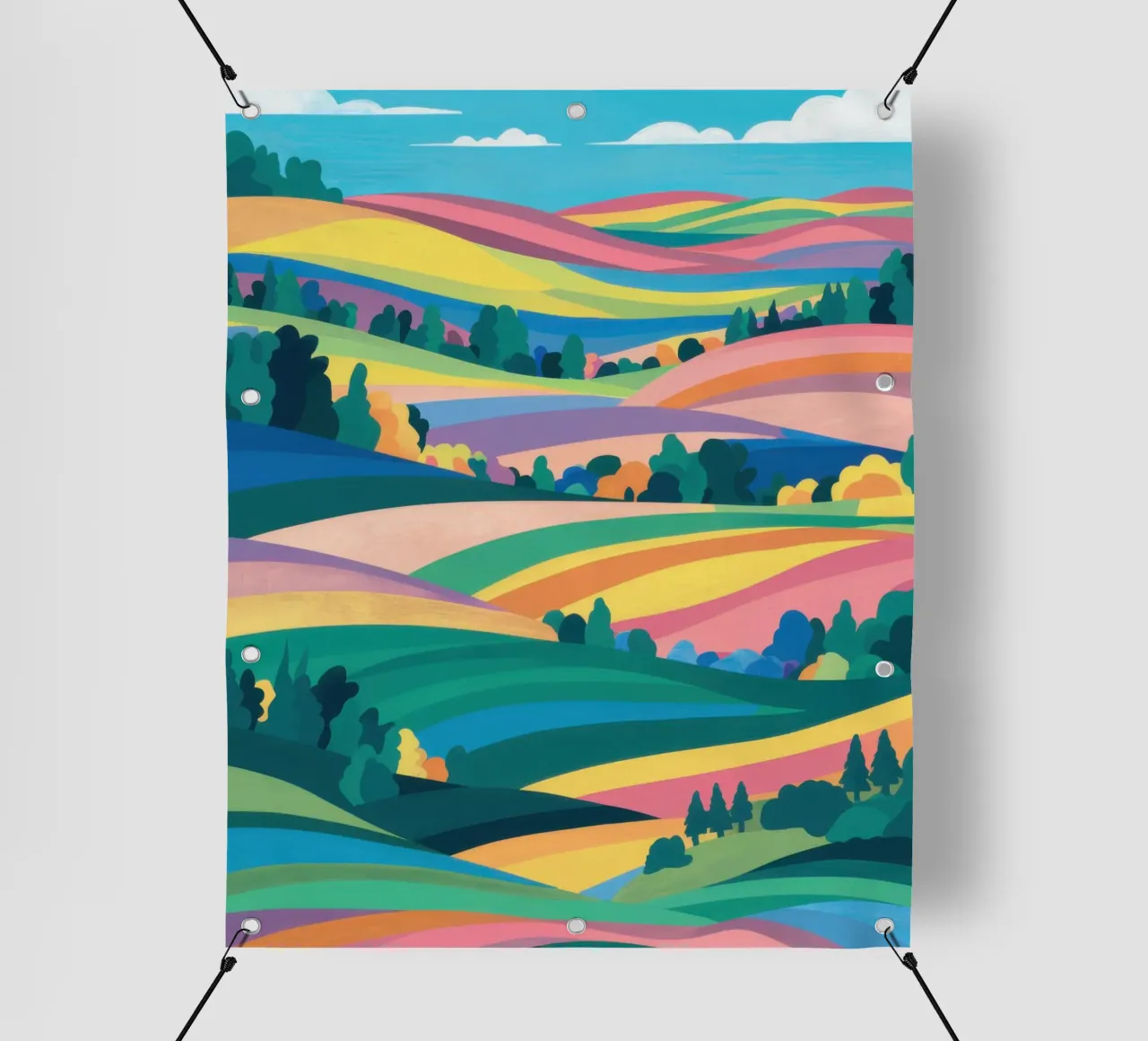 Prismatic Patchwork Fields pvc cover by Reds Jays