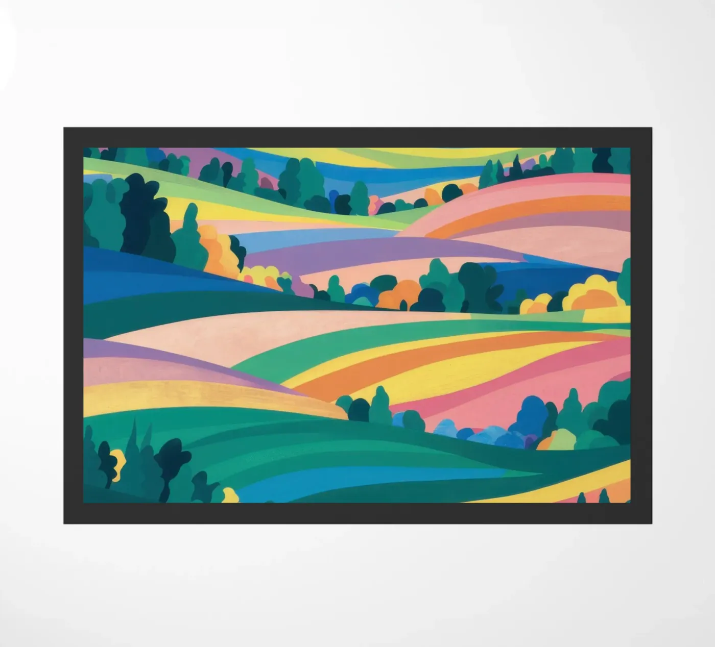Prismatische Patchwork-Felder Fußmatte von Reds Jays