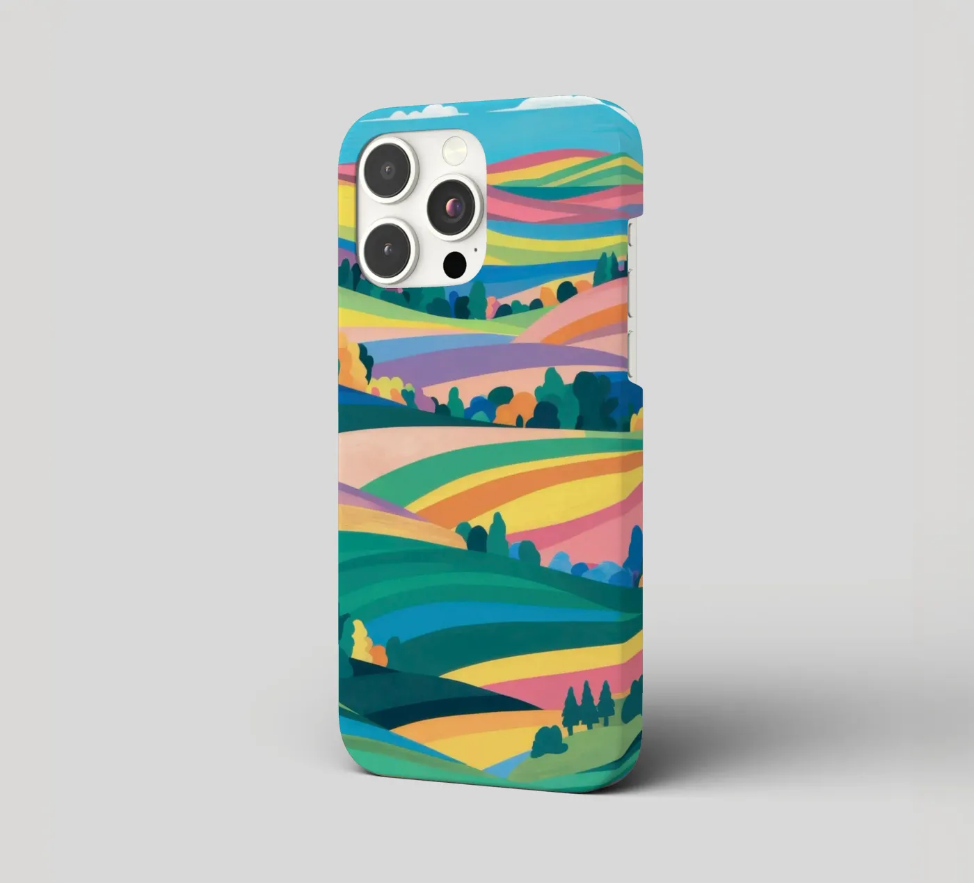 Prismatische patchworkvelden iphone hoesje van Reds Jays