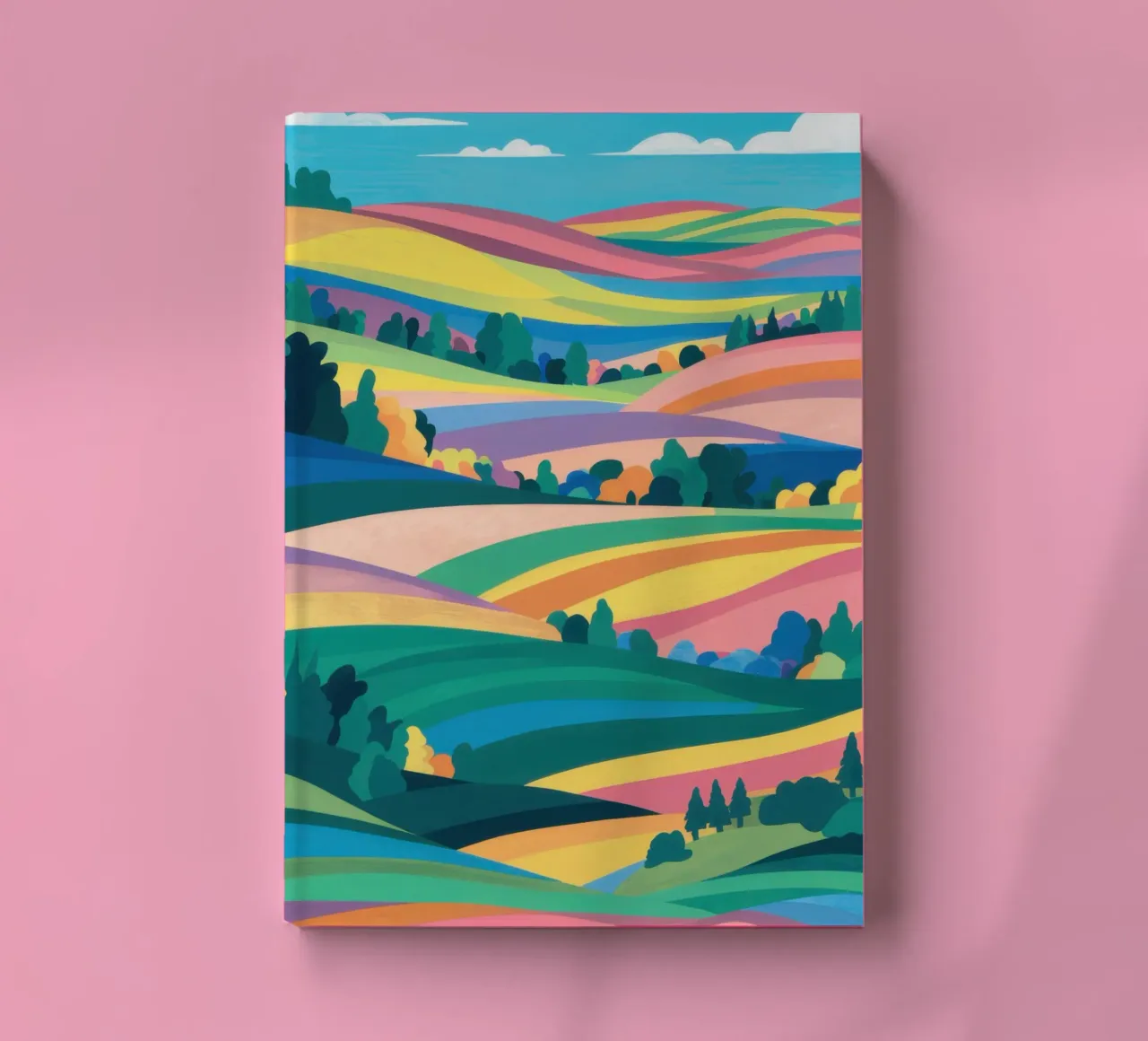 Prismatic Patchwork Fields notebook by Reds Jays