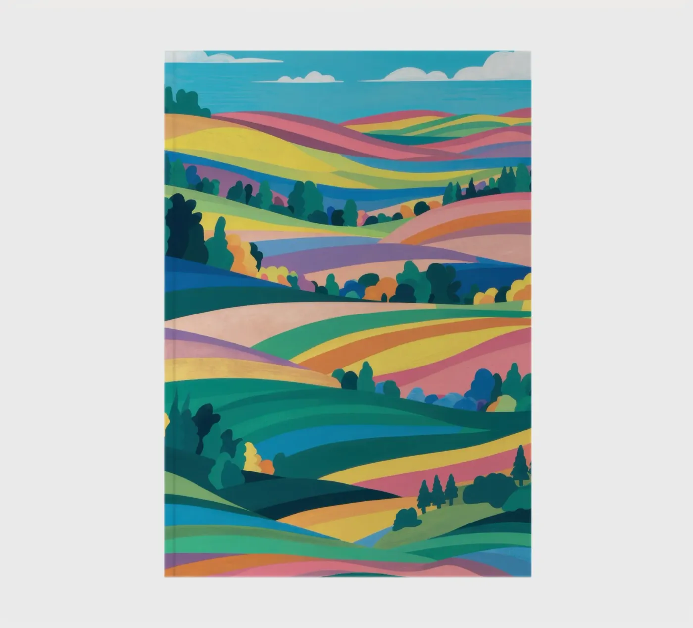 Prismatic Patchwork Fields notebook by Reds Jays