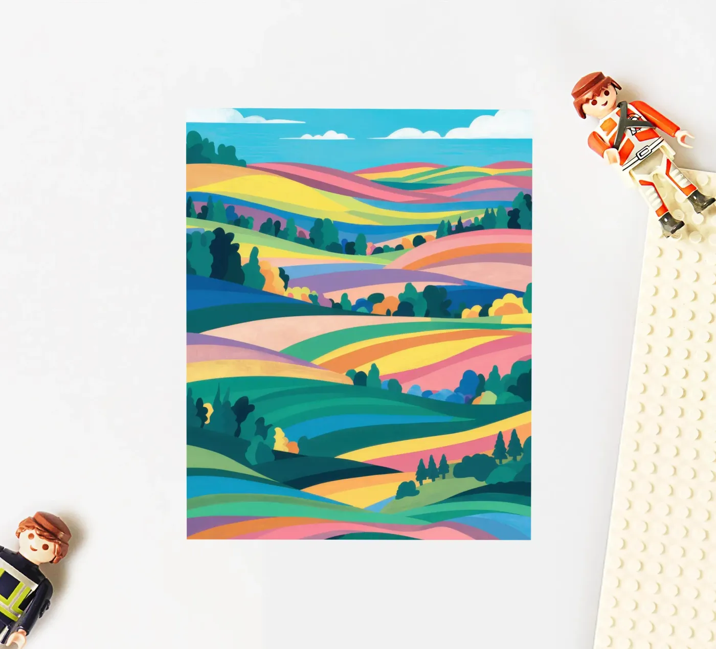 Prismatische Patchwork-Felder Sticker von Reds Jays