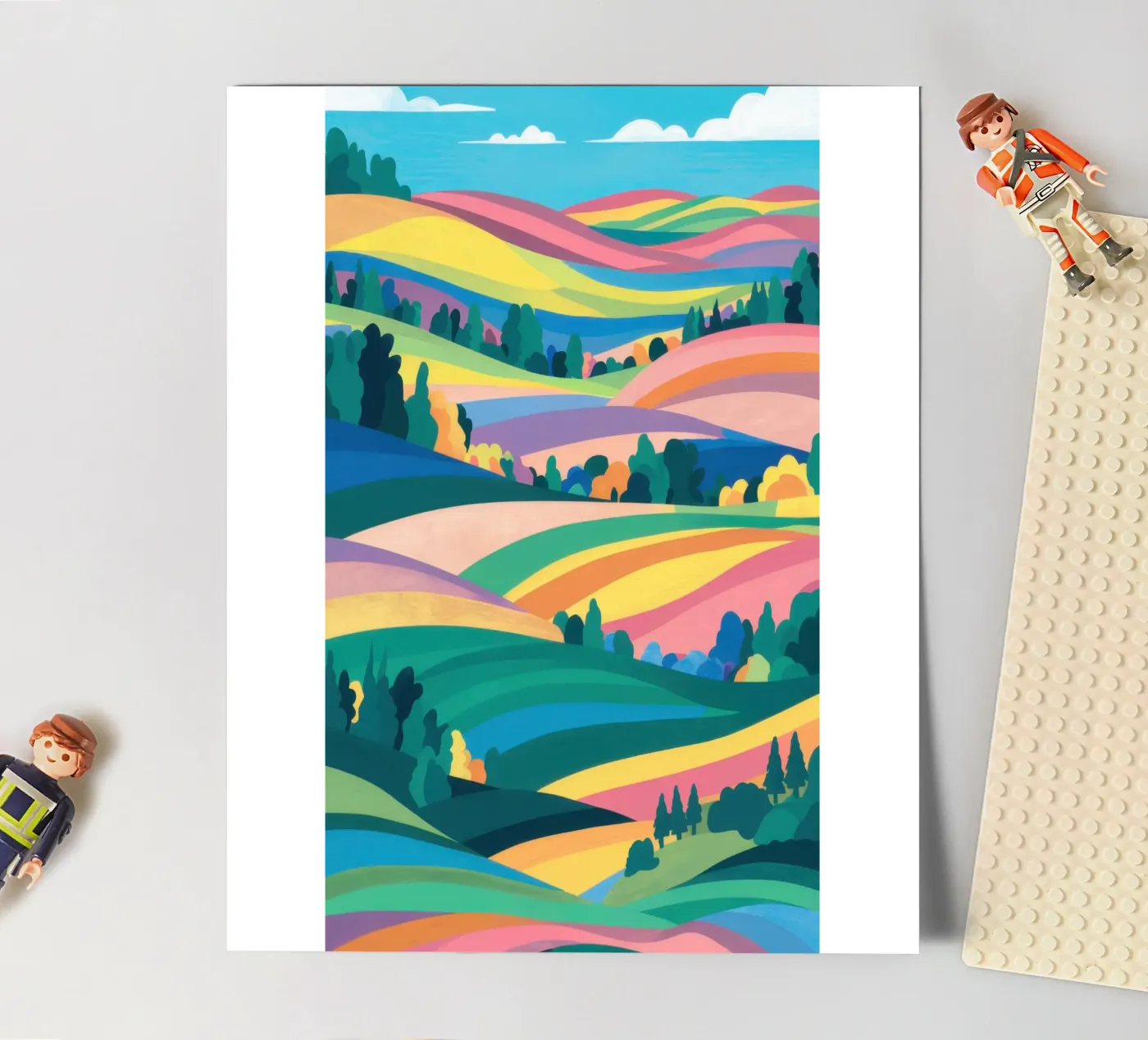 Prismatic Patchwork Fields planche autocollant de Reds Jays