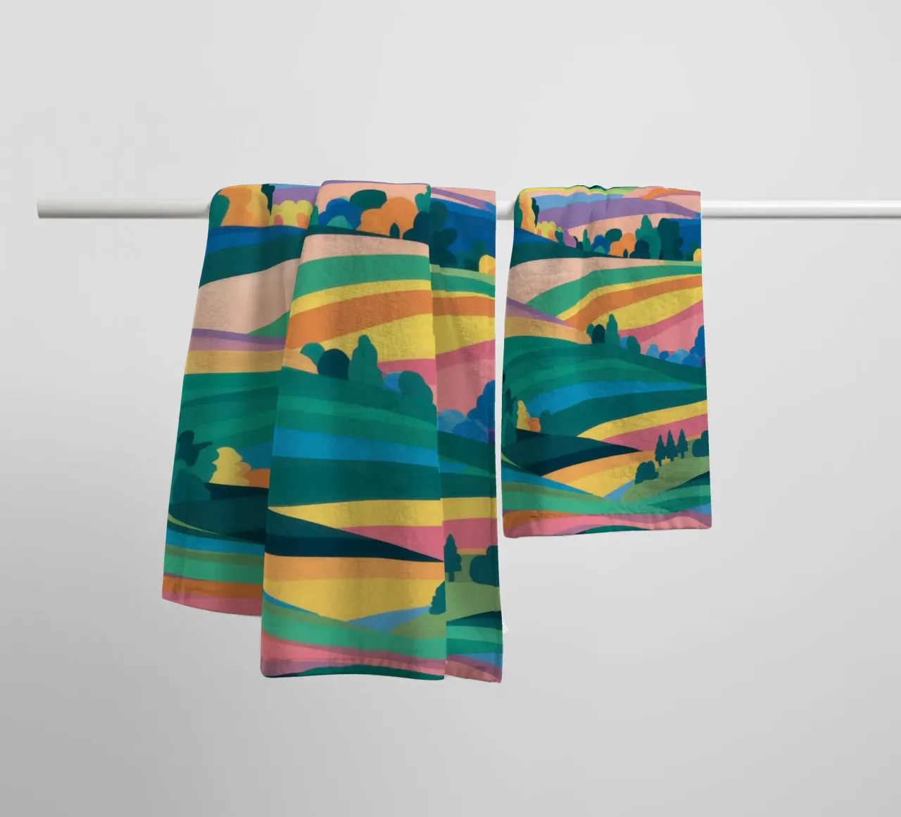 Prismatic Patchwork Fields towel by Reds Jays